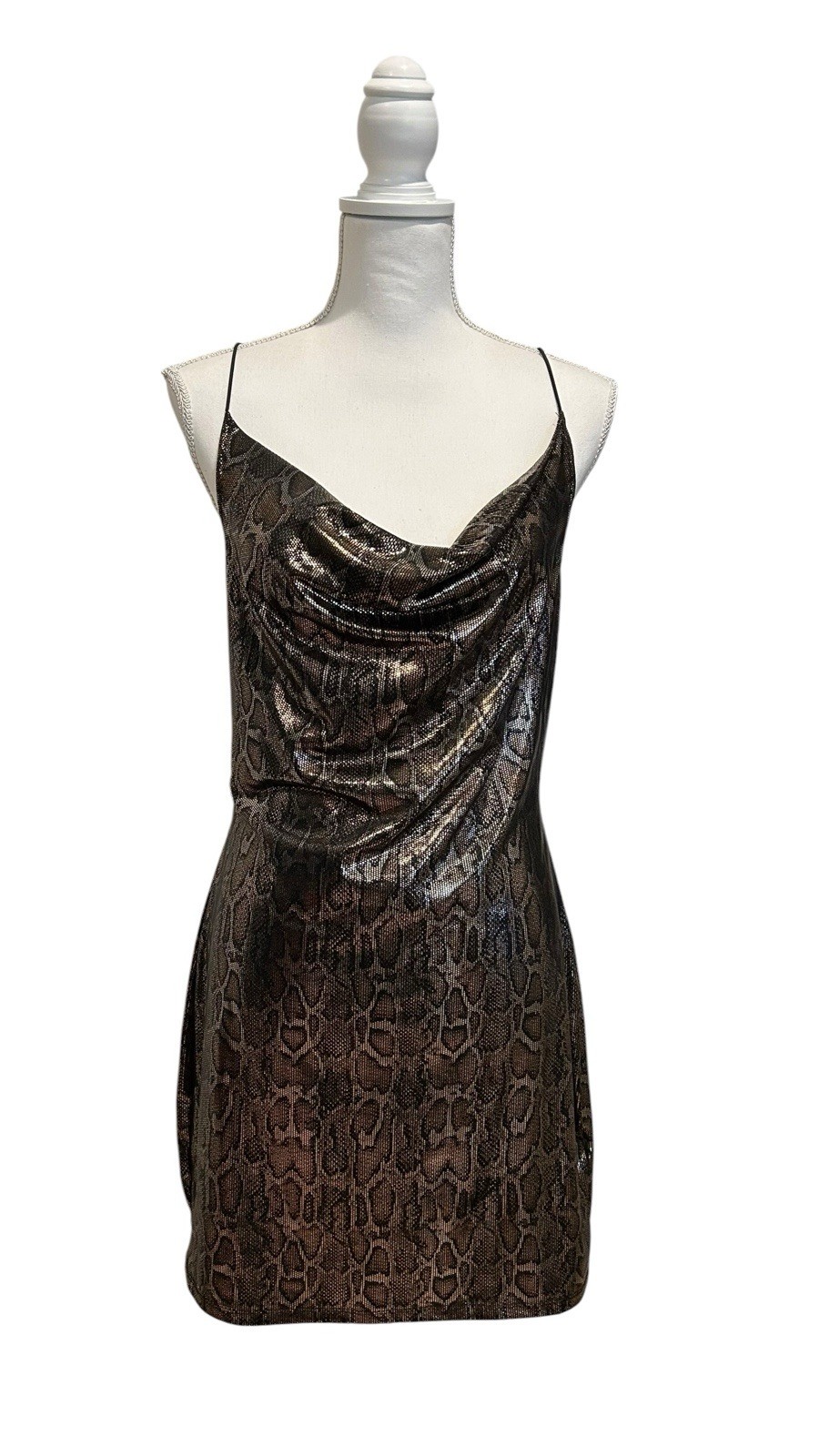 Divided H&M Snake Skin Spaghetti Dress, Size L