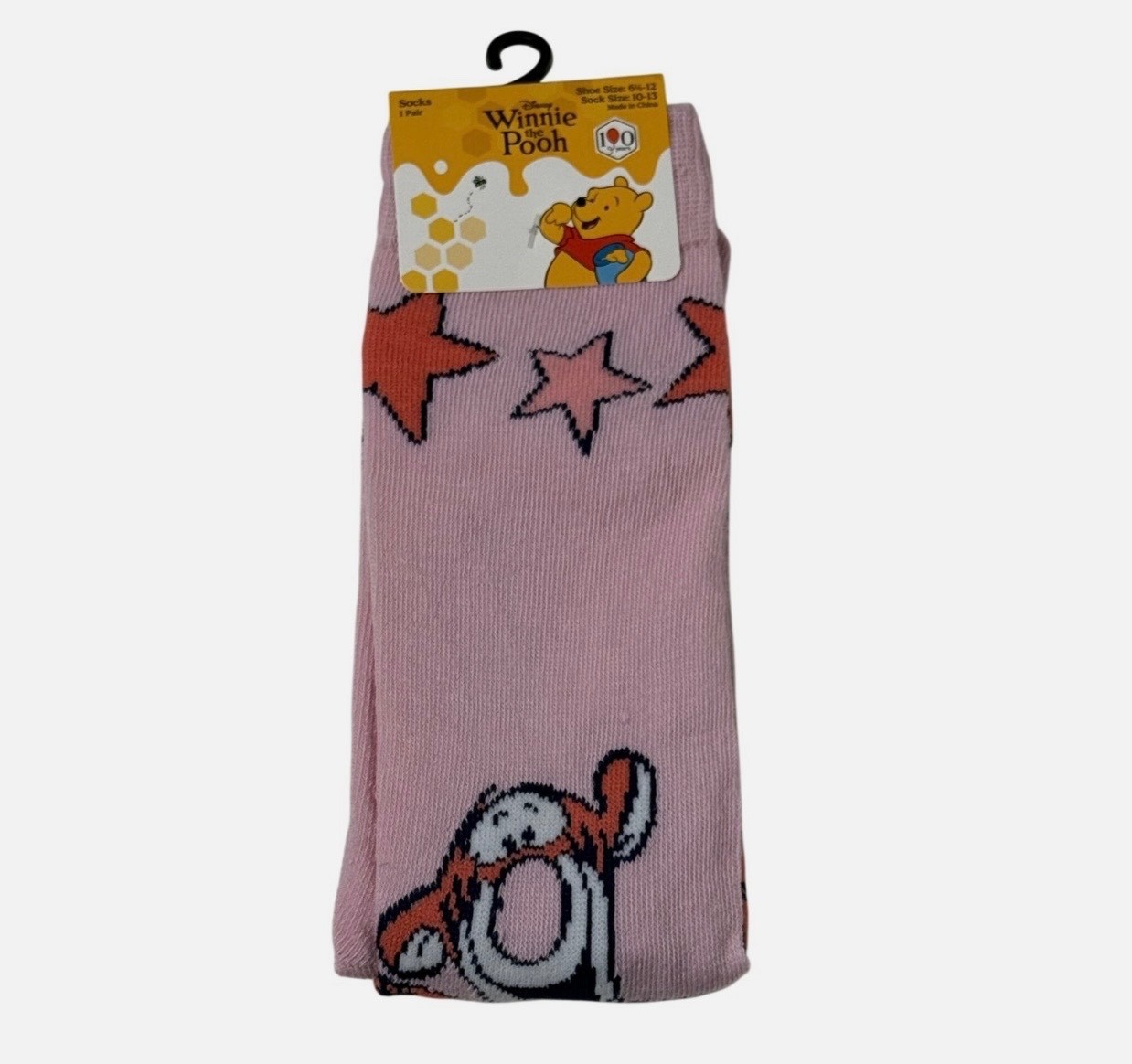 NWT Disney TIGGER Crew Socks, 100 Year Anniversary Collectible Winnie the Pooh