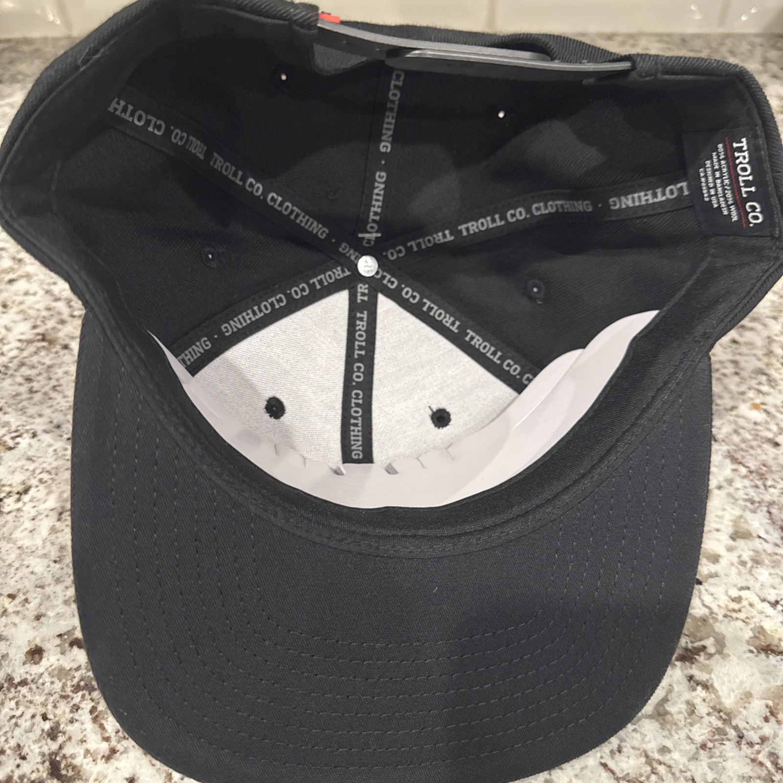 Dirty Hands Clean Money Catina Full Snapback Hat Cap Adjustable Troll Black