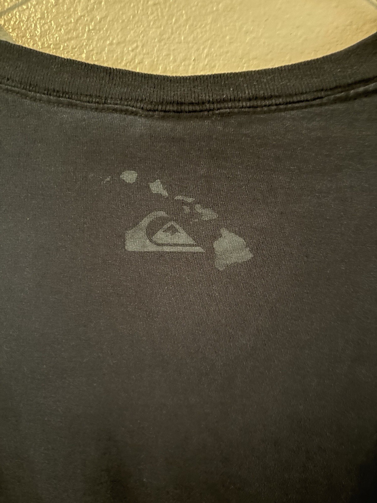 Vintage Quicksilver Shirt Mens L Y2K Hawaii Surf Black Graphic