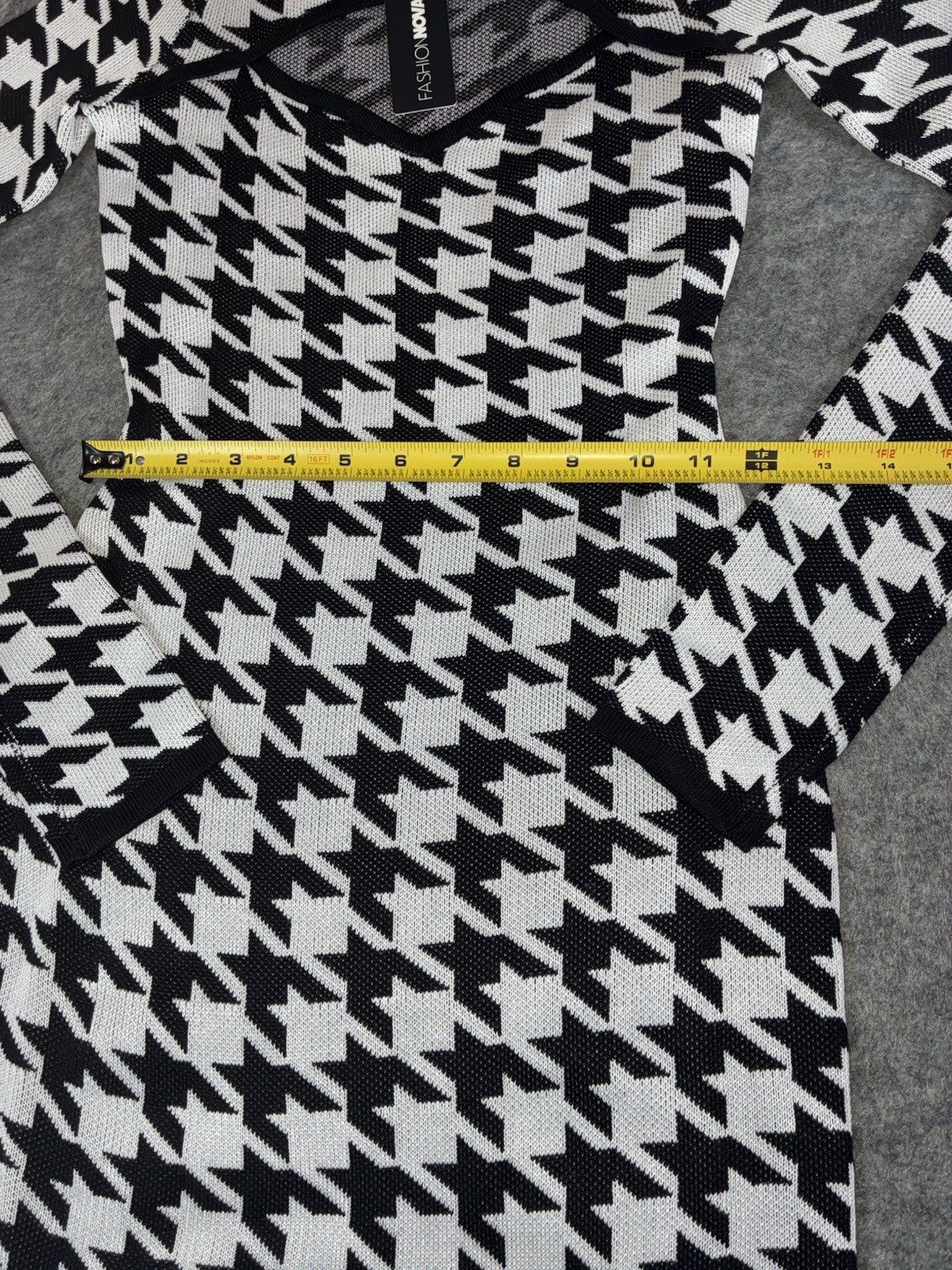 Sweater Mini Dress Black And White Size Small Fashion Nova