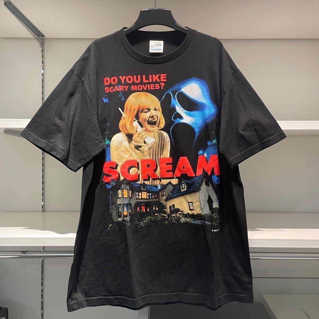 Remake Scream Movie 90s Horror Movie Ghost Face Black T shirt NH27257