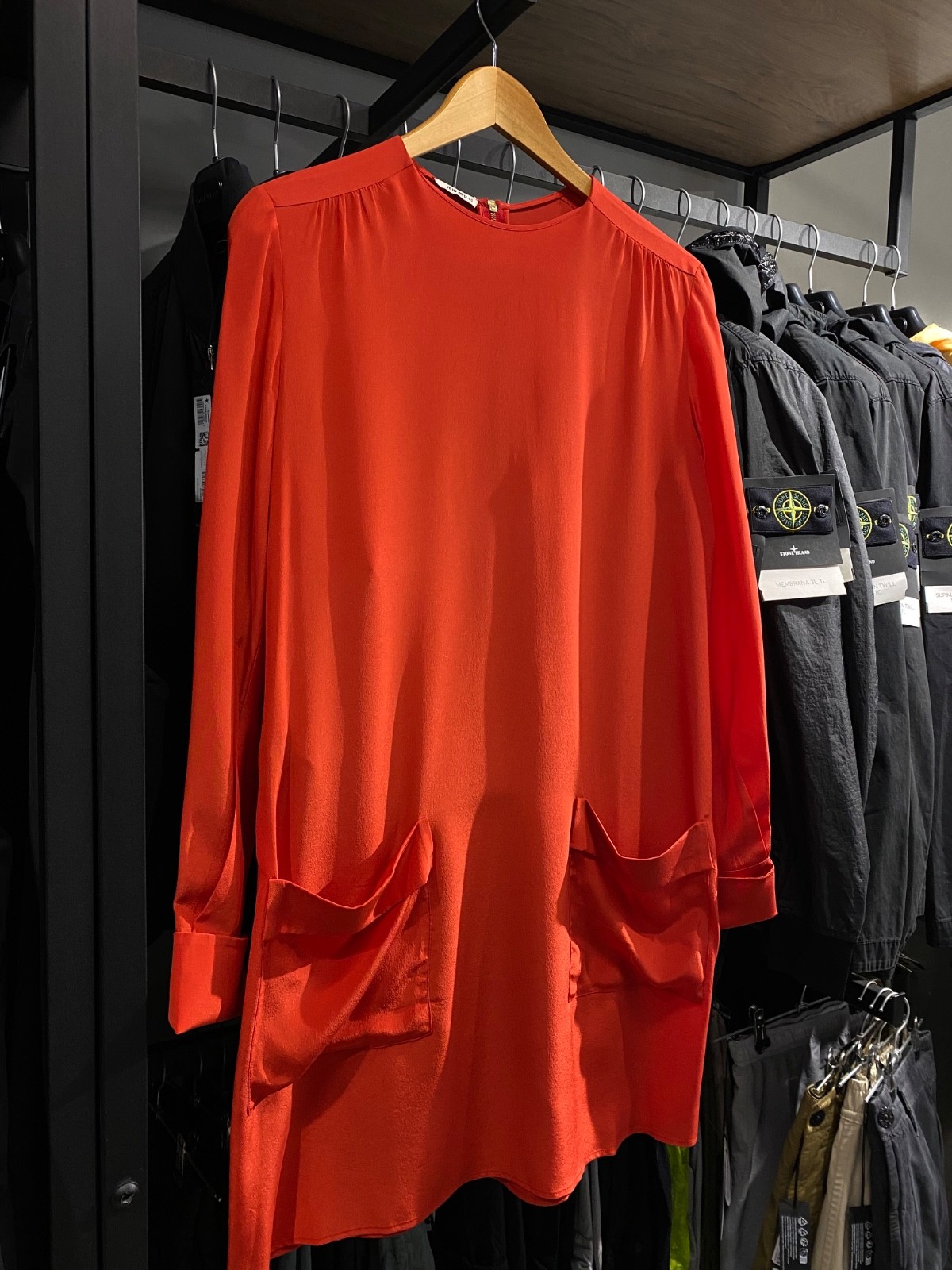 Rare vintage Miu Miu Red Silk Dress Size 40