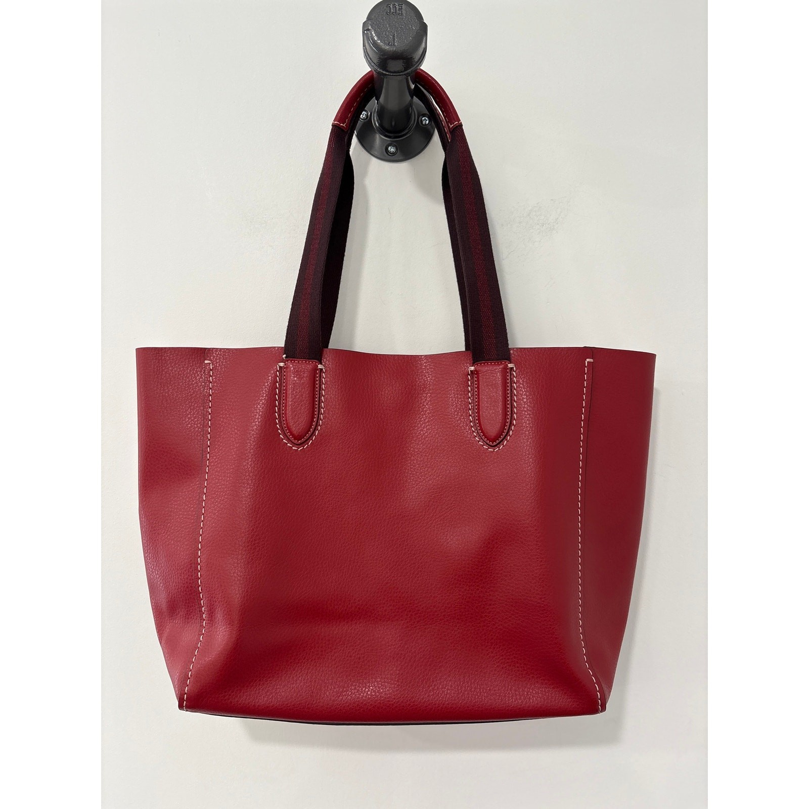 Coach Leather Derby Tote Bag Red