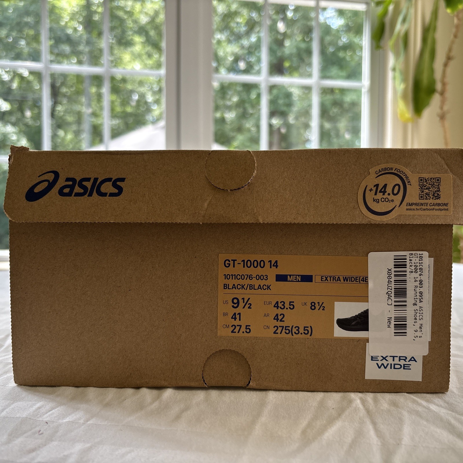 Asics GT 1000 14 Size 9.5 Extra Wide Triple Black