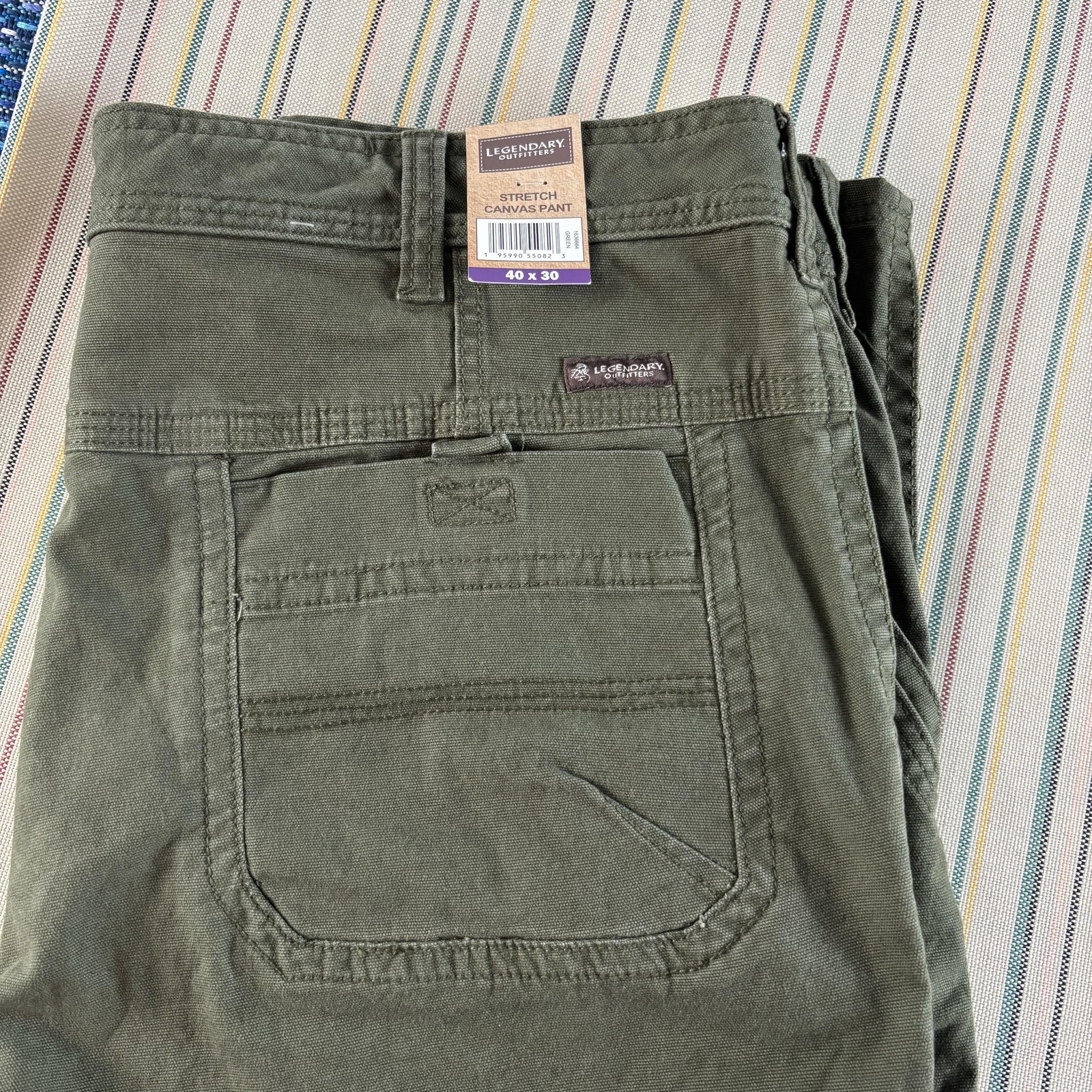 Legendary Outfitters Pants Mens 40×30 Green Stretch Utility Carpenter Workwear