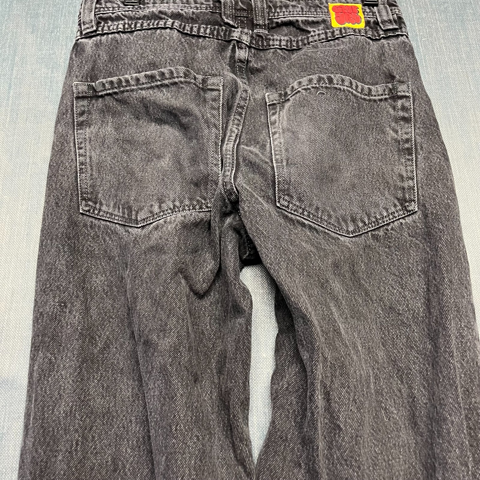 Empyre Men’s Jeans Size 27 Black Acid Wash Loose Fit Y2K Casual Distressed
