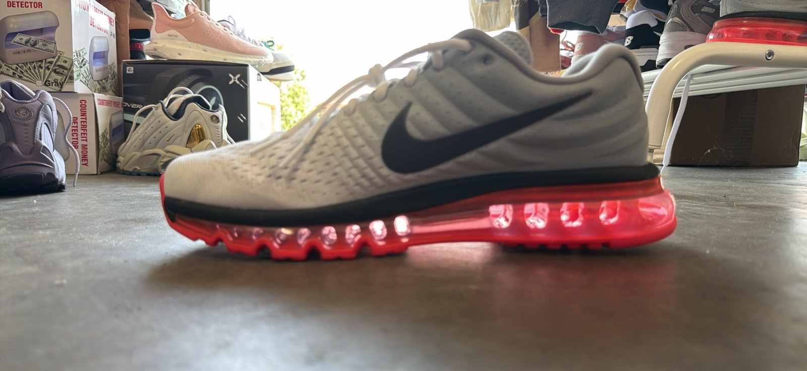 Nike Air Max 2017 ‘Wolf Grey Hot Punch’ 849559-106 Running Multi Size