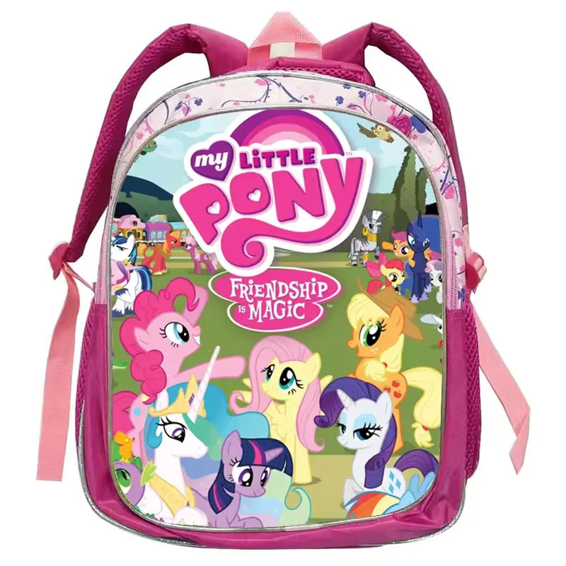 Cartoon Pony Kids Backpack Children School Bag for Girls