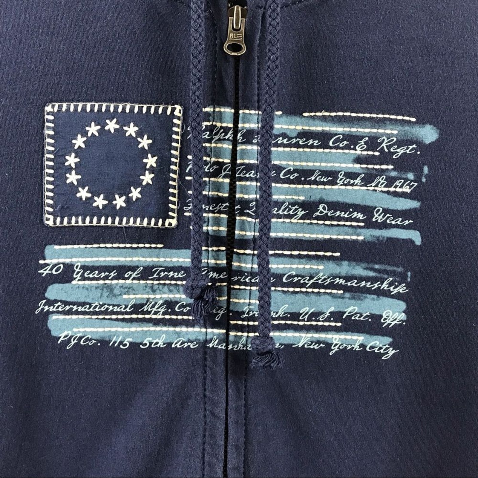 Polo Jeans Co. American Flag Zip up Hoodie Size XL NWT