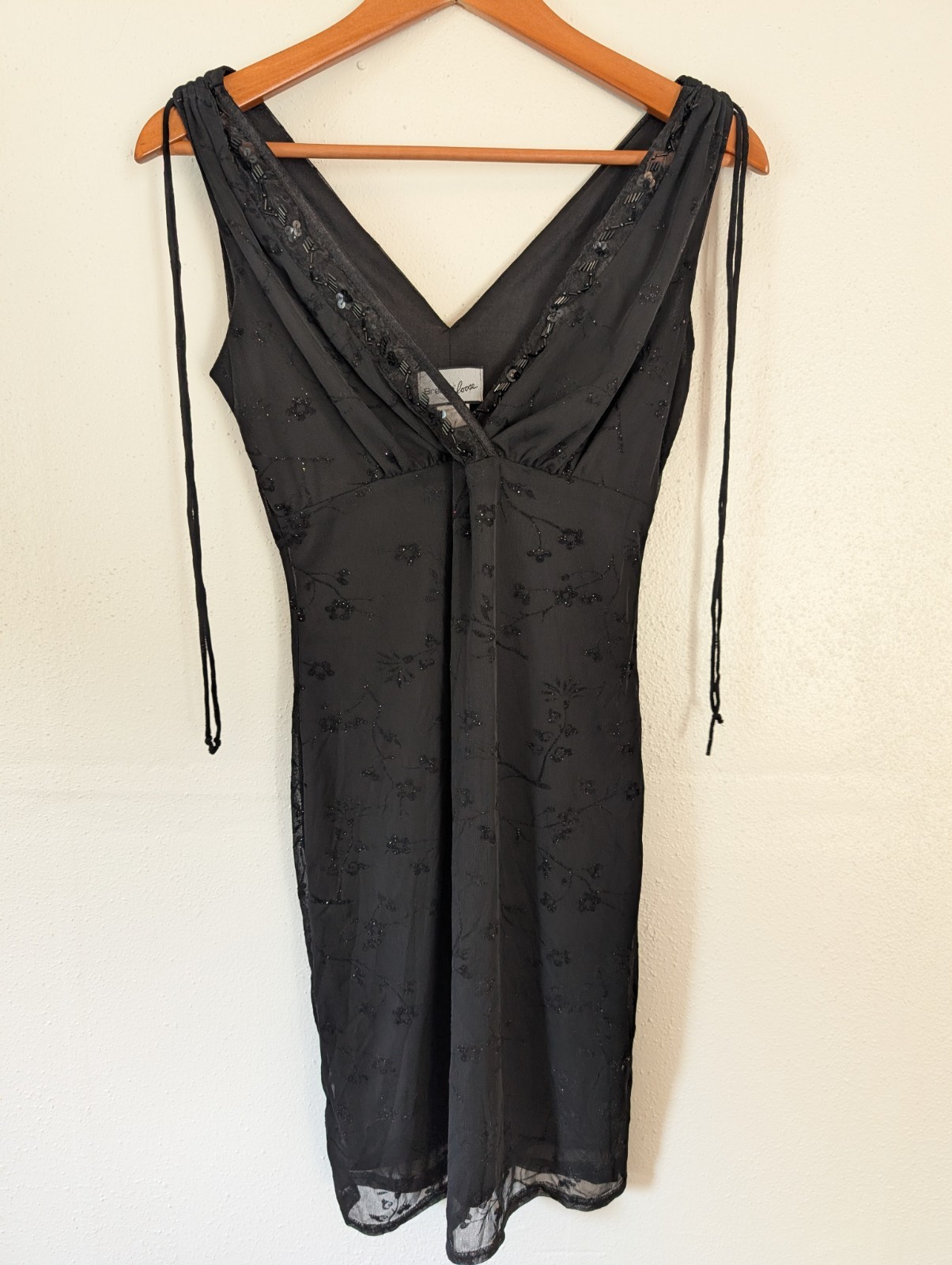 Breakin Loose Womens Y2K Whimsigoth Glitter Babydoll Dress Size 6 Grunge Glam
