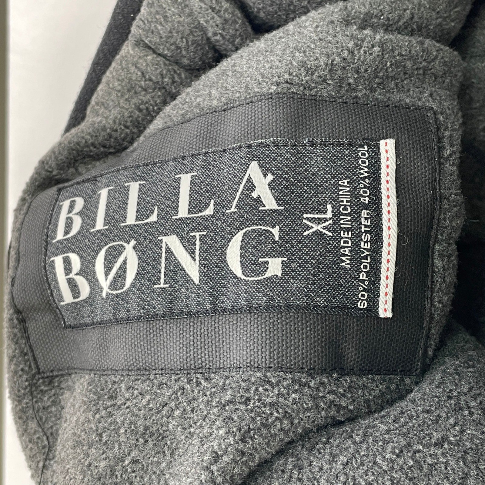 Billabong Black Wool Blend Toggle Duffle Coat Jacket Men’s XL
