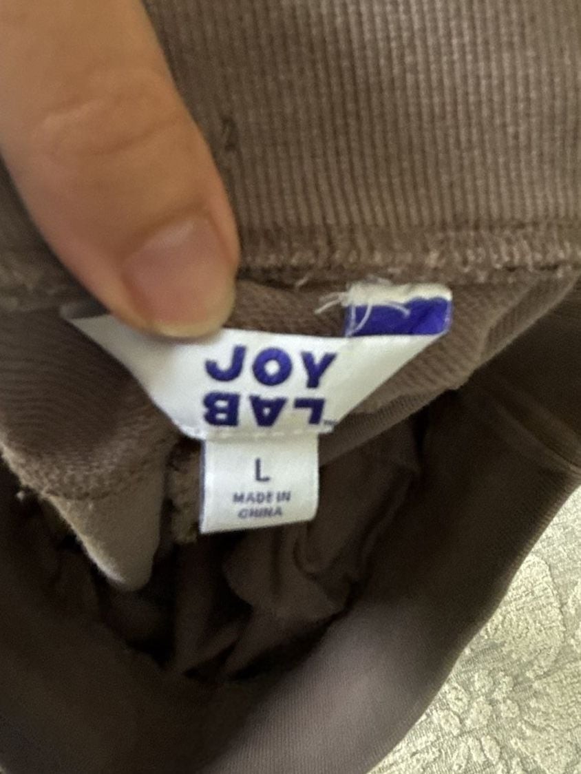 JoyLab Women’s High-Rise Seamed Jogger Sweatpants in Taupe