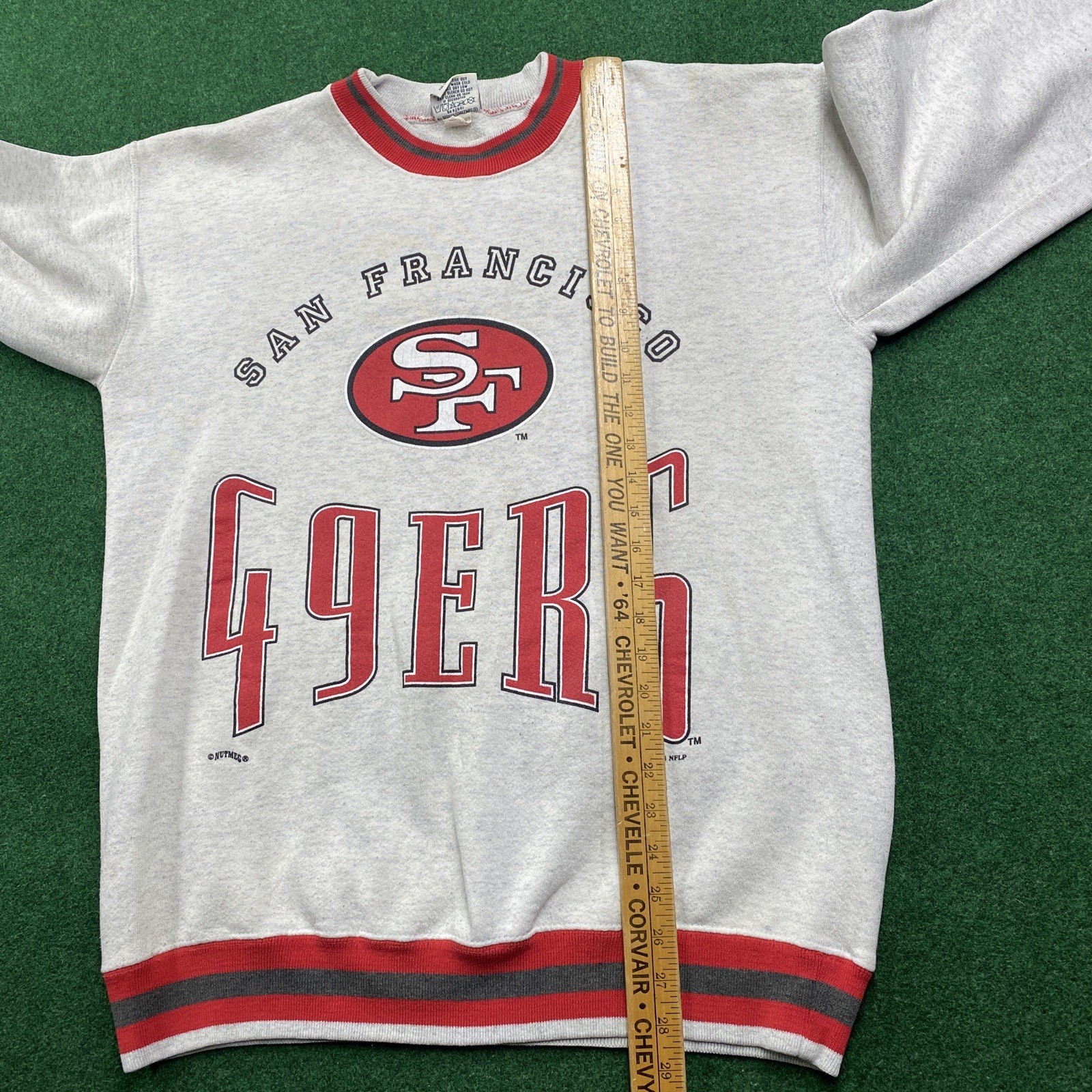 Vintage San Francisco 49ers Sweatshirt Mens L Gray 90S NUTMEG NFL Sweater USA