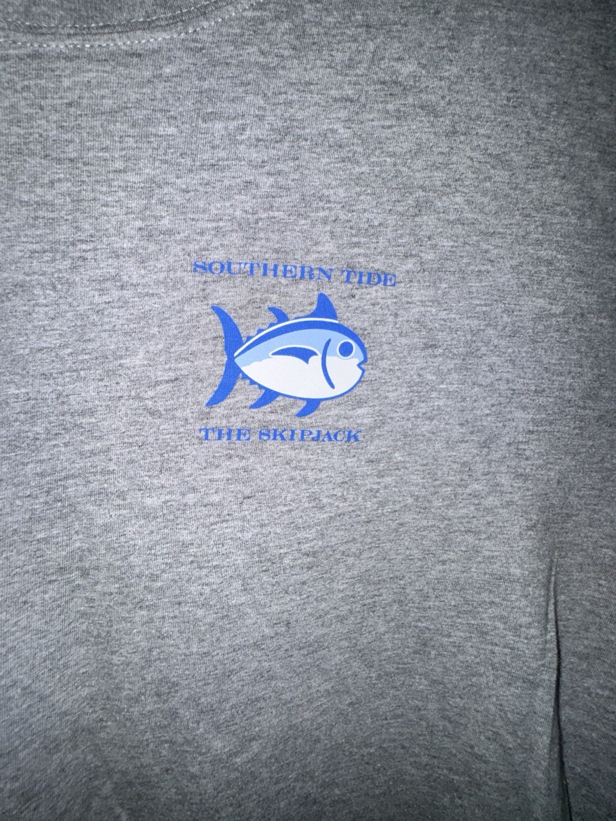 Southern Tide Skipjack Six Pack Graphic Print Long Sleeve Gray Heather Quarry T…