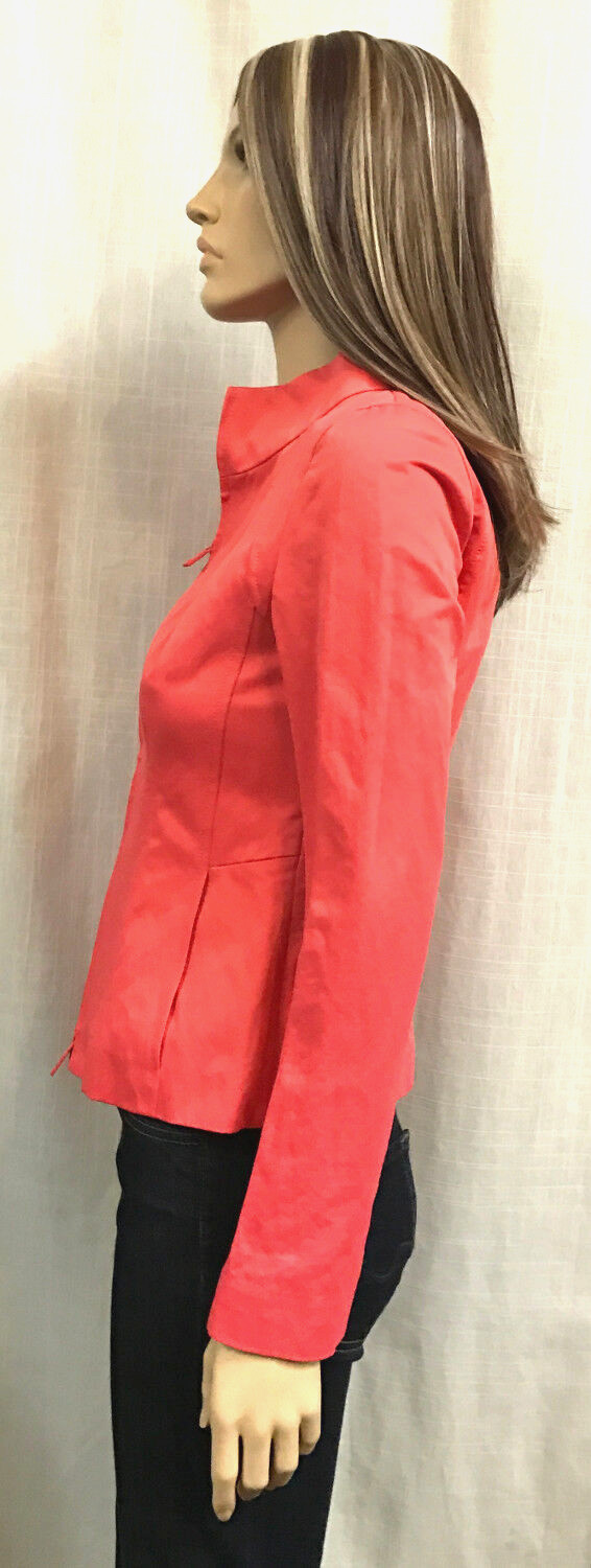 Lafayette 148 New York Silas Chic Watermelon Fitted Zip Jacket Sz 0 Career $498