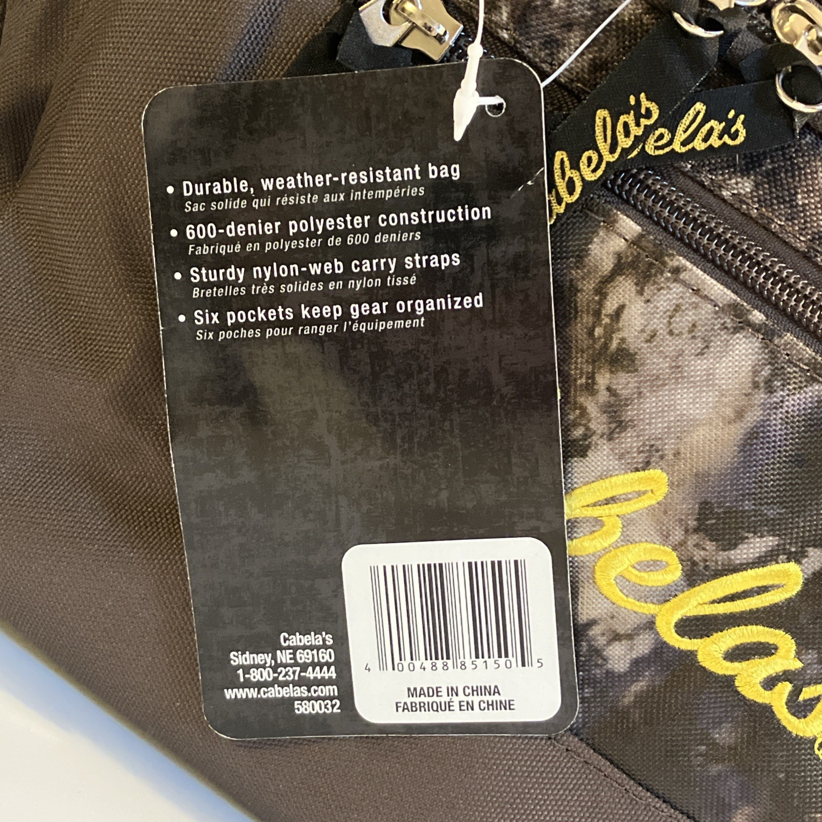 CABELAS CAMO Camouflage MINI Catch-All DUFFLE Gear Blind Hunting BAG Zip Pockets