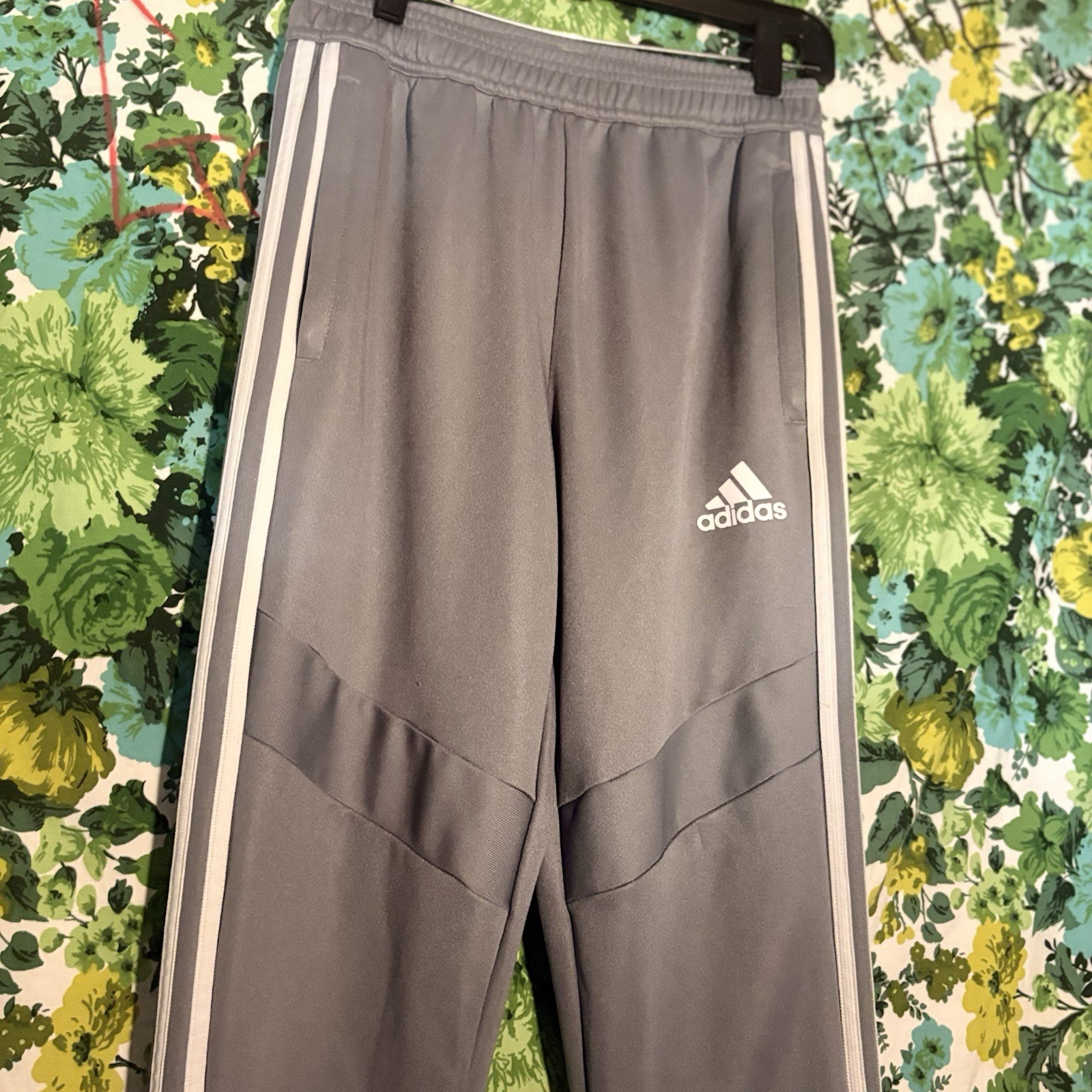 Adidas Tiro Track Pants (grey, 3-stripe) Size L (youth 13-14Y/US L) ·