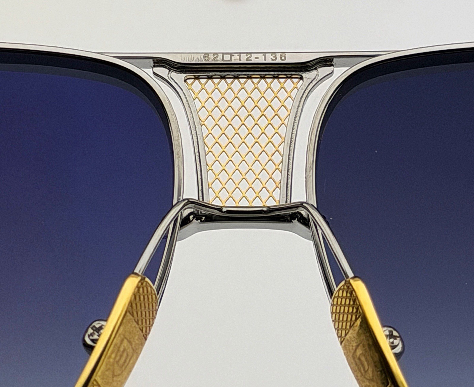 DITA Decade Two Sunglasses Silver Gold Gray Gradient 62mm DRX-2082-A-SLV-GLD NEW