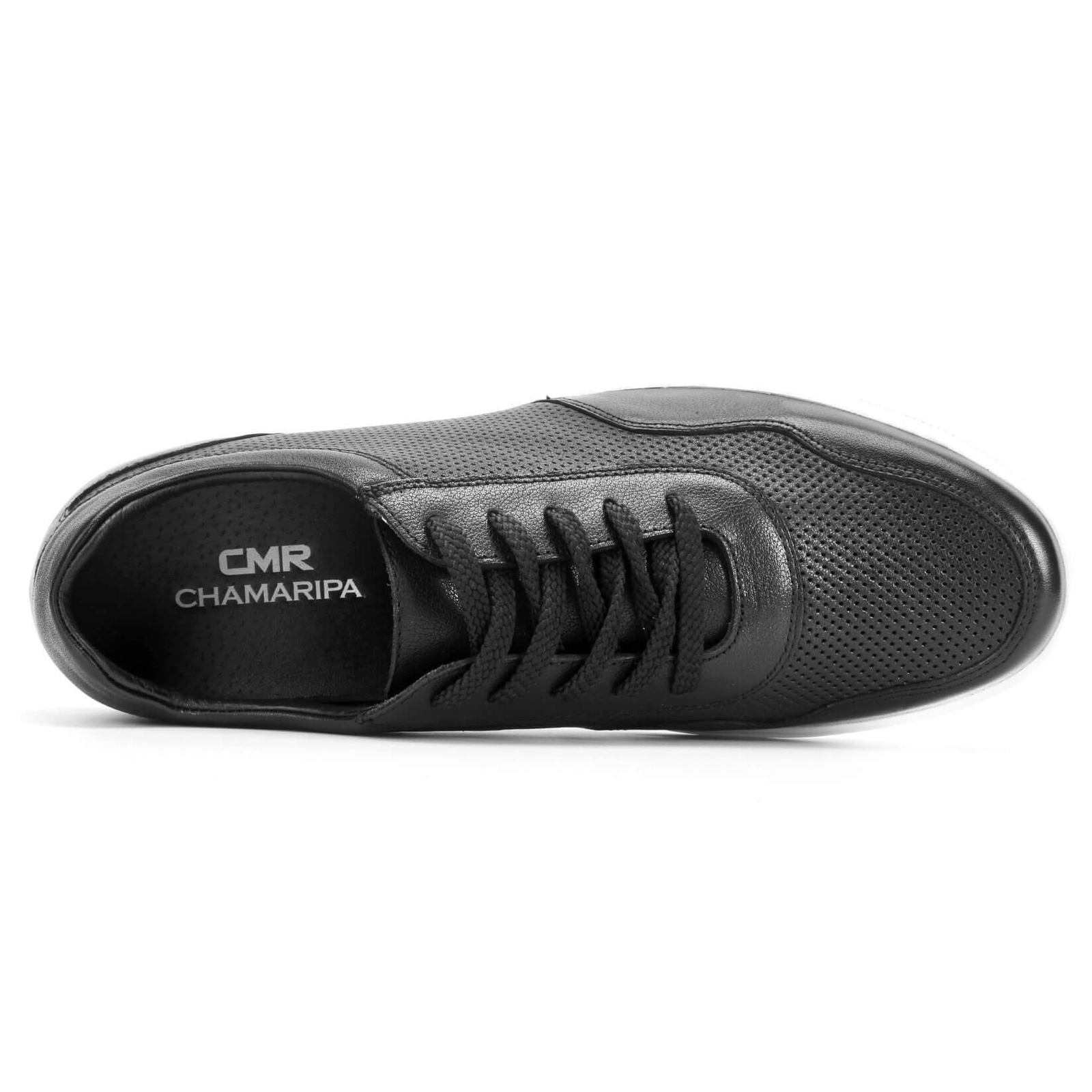 US9 CHAMARIPA 6cm/2.36″ Elevator Shoes Height Increasing black Sneaker Men
