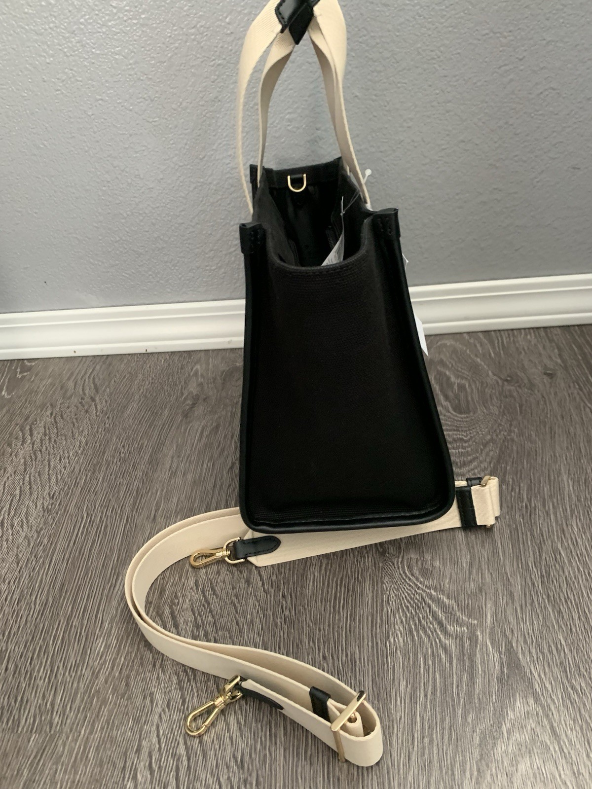 Kate Spade New York Kip Small Canvas Tote Shoulder Bag Black NWT