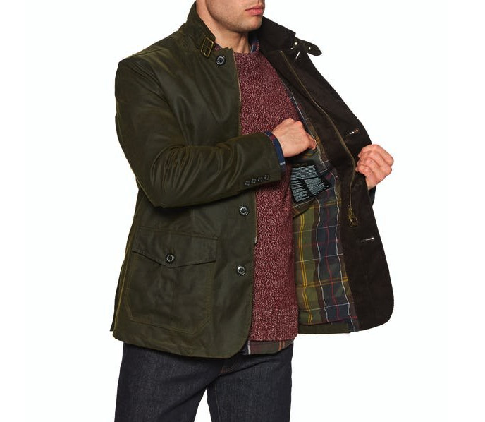 BARBOUR LUTZ Waxed Jacket Olive Rugged Sophistication MSRP$520 British Luxury