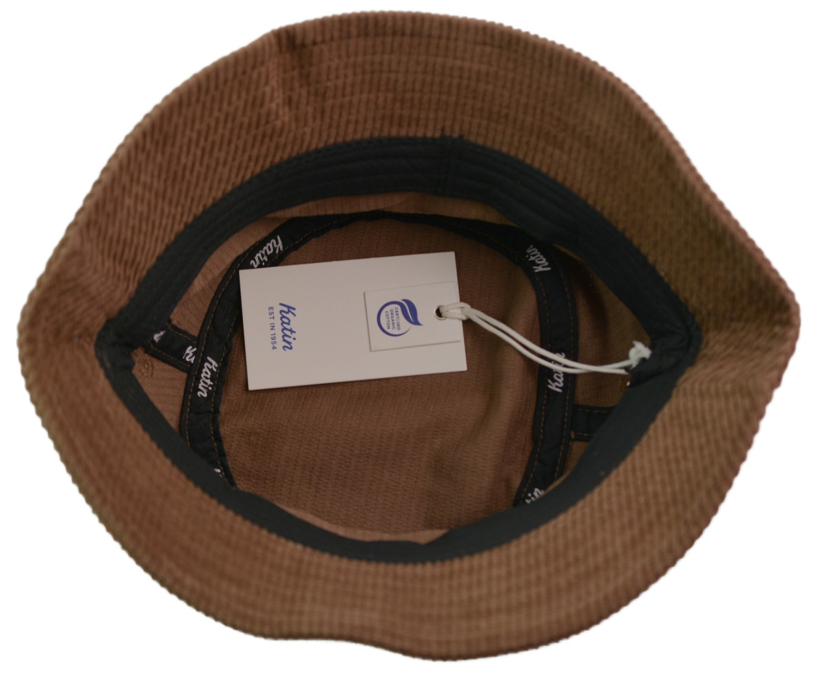 Katin Corduroy Script Logo Small/Medium Bucket Hat – Brown Retro Surf Style