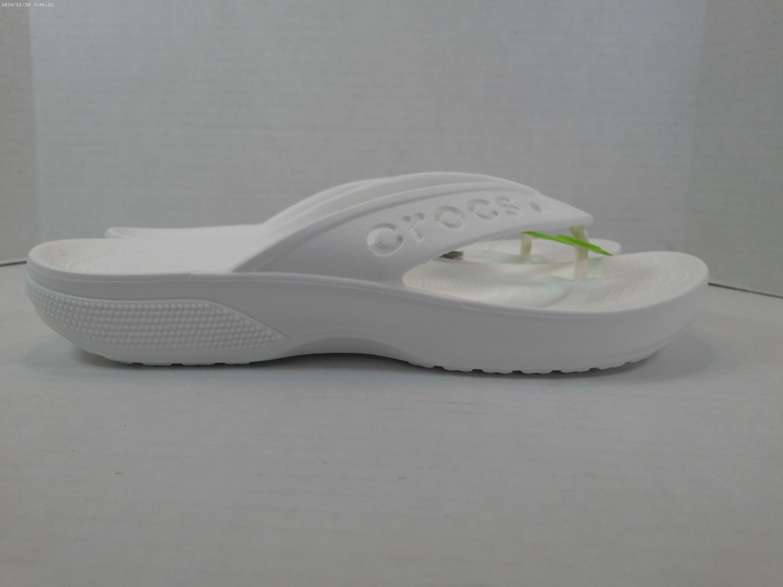 Crocs Flip Flops Baya 2 Flip US Male Size 12 White Iconic Comfort