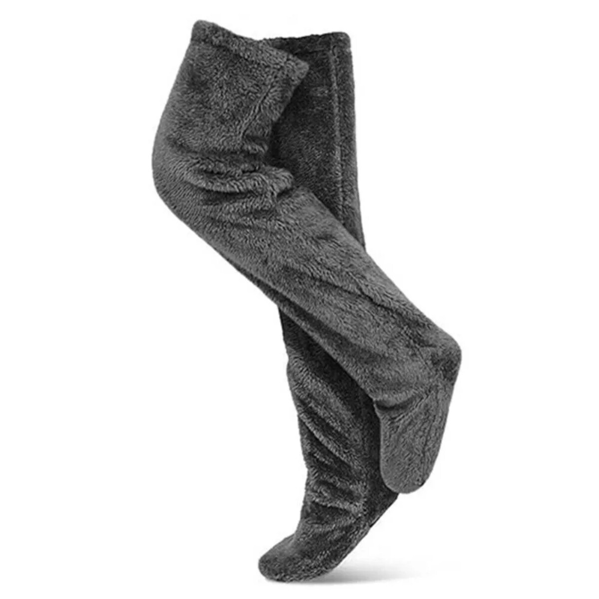 Legs Socks Over Knee High Fuzzy Plush Slipper Stockings Furry Long Leg Warmers