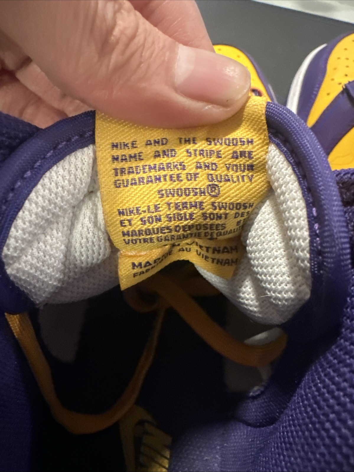 Size 11 – Nike Dunk High Lakers