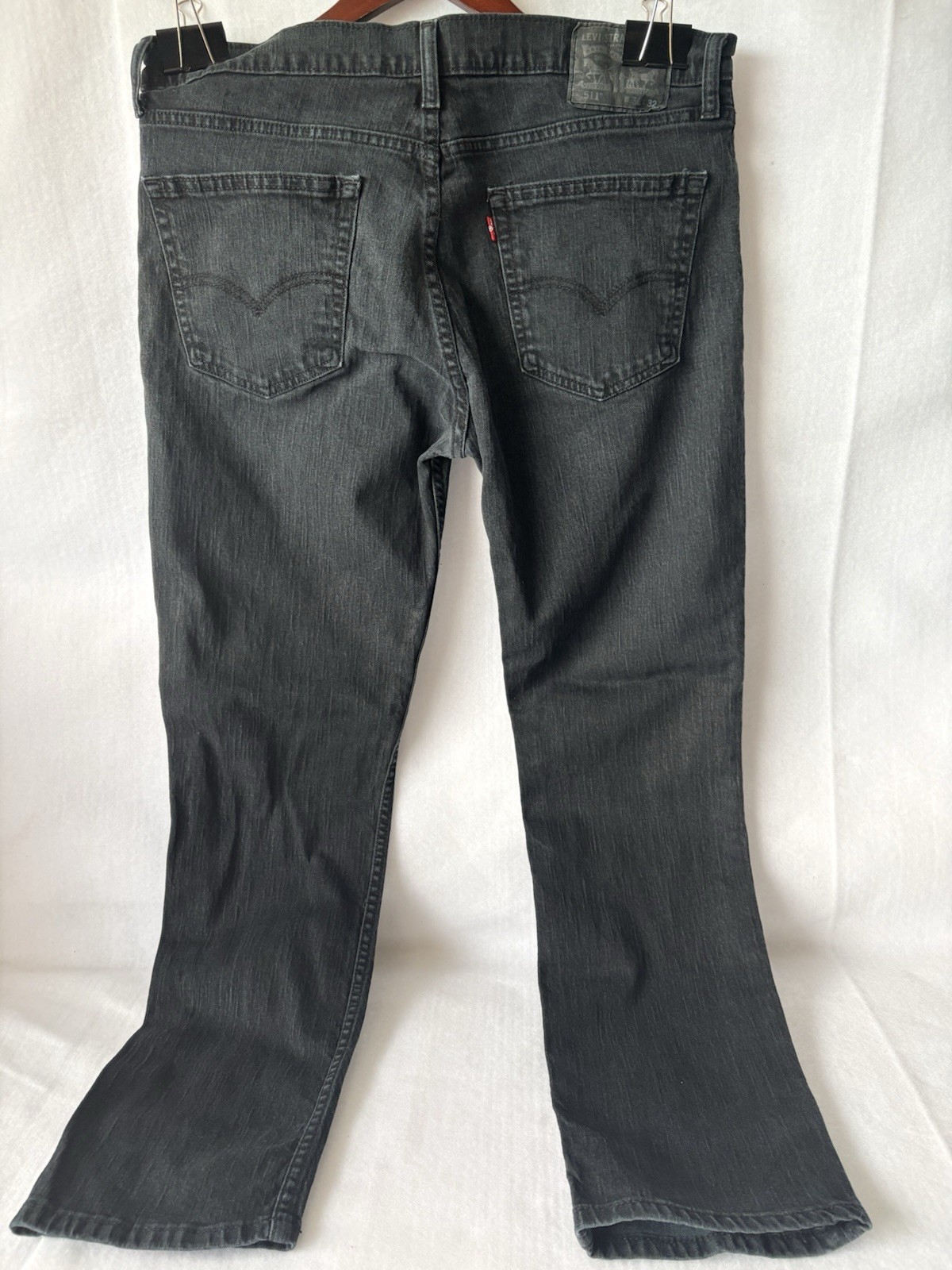 Levi’s Men’s 511 Faded Black Straight Leg Low Rise Jeans Size 36×32, Red Tab
