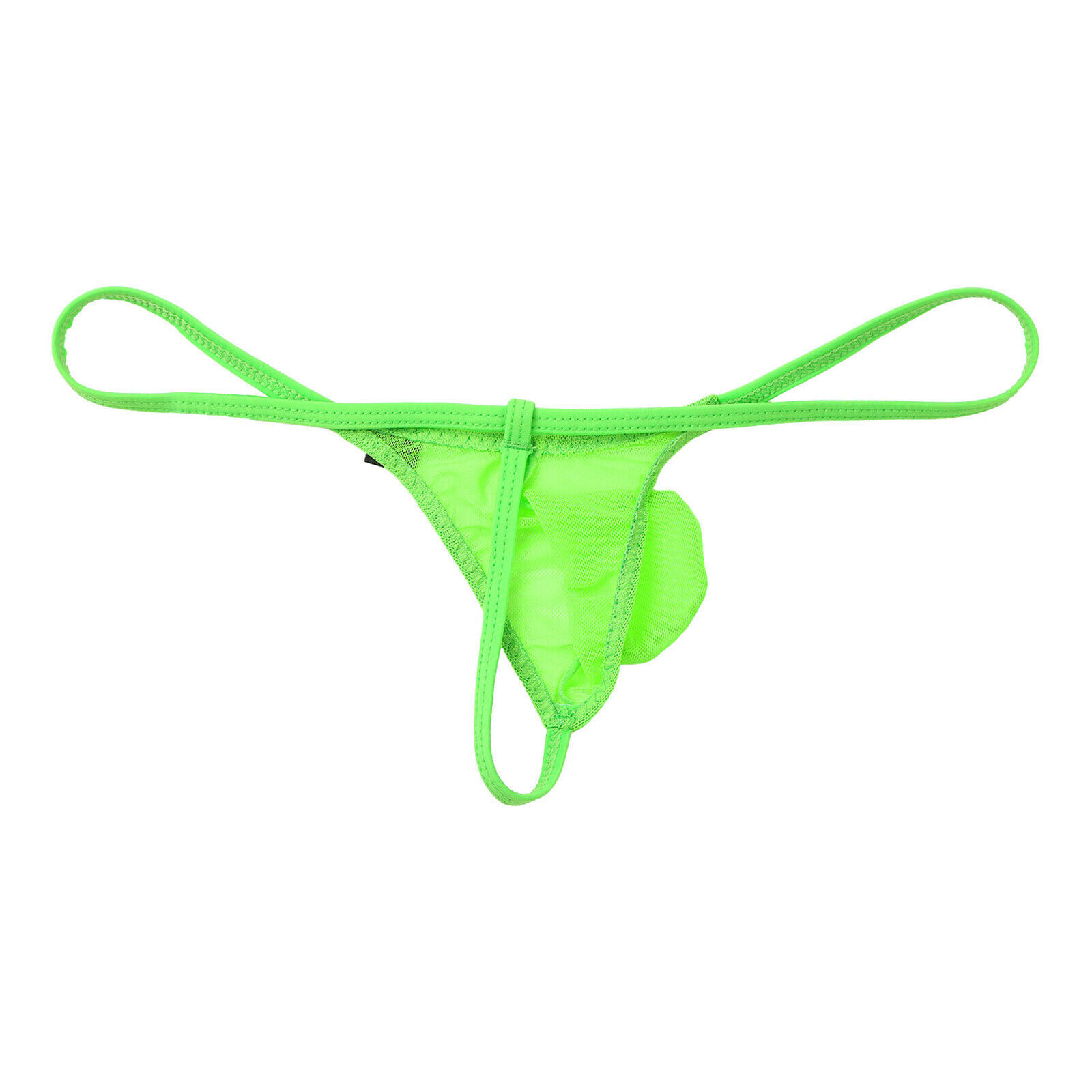 Mens See Through Mini Thong Bulge Pouch T-Back G-string Low Rise Micro Underwear