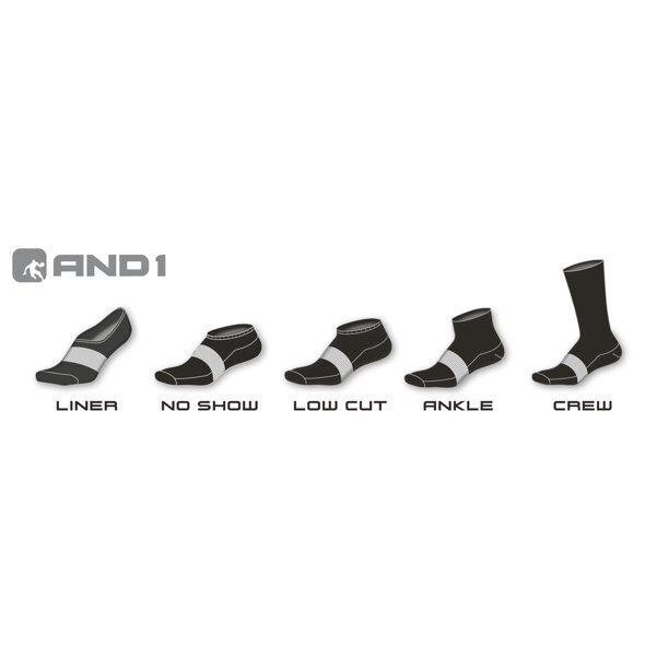 AND1® Men’s Low Cut Socks 12 pack “ARCH COMPRESSION~Reinforced heel and Toe”