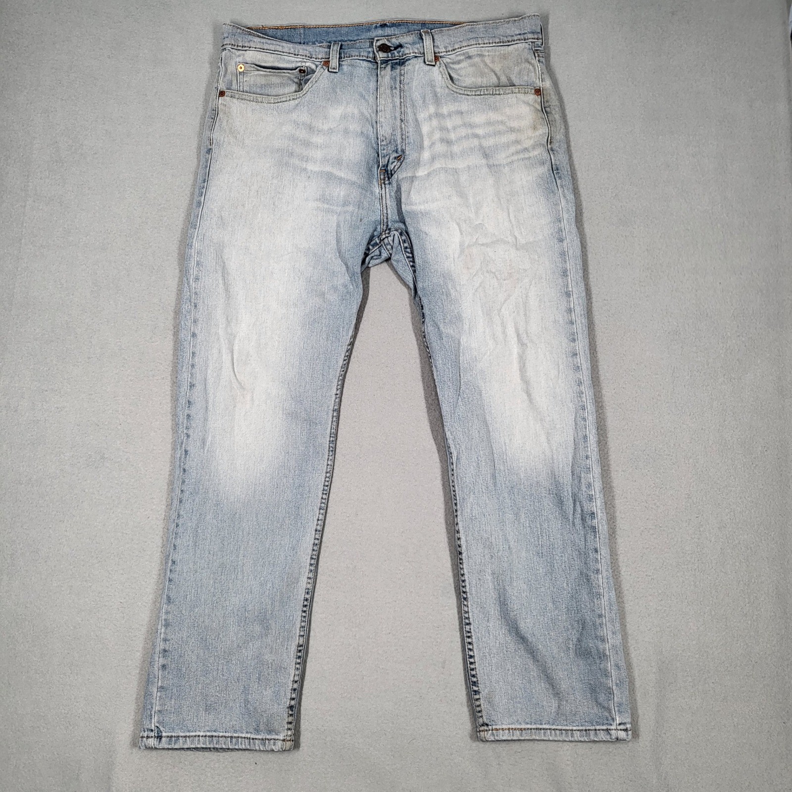 Levi’s 505 Regular Fit Jeans Men’s 36×29 Light Wash Denim Distressed Casual