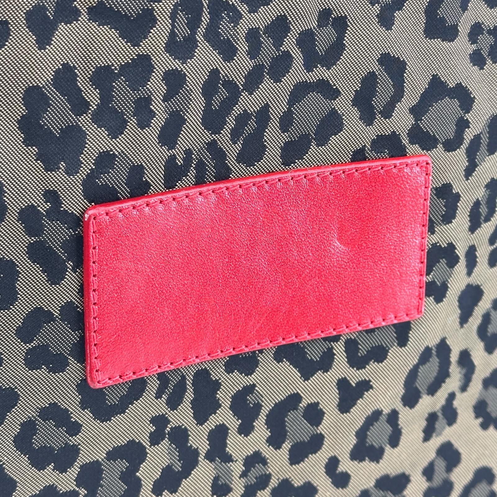 Fendi Clutch Bag Purse Leopard Leather Nylon Authentic 398T0359