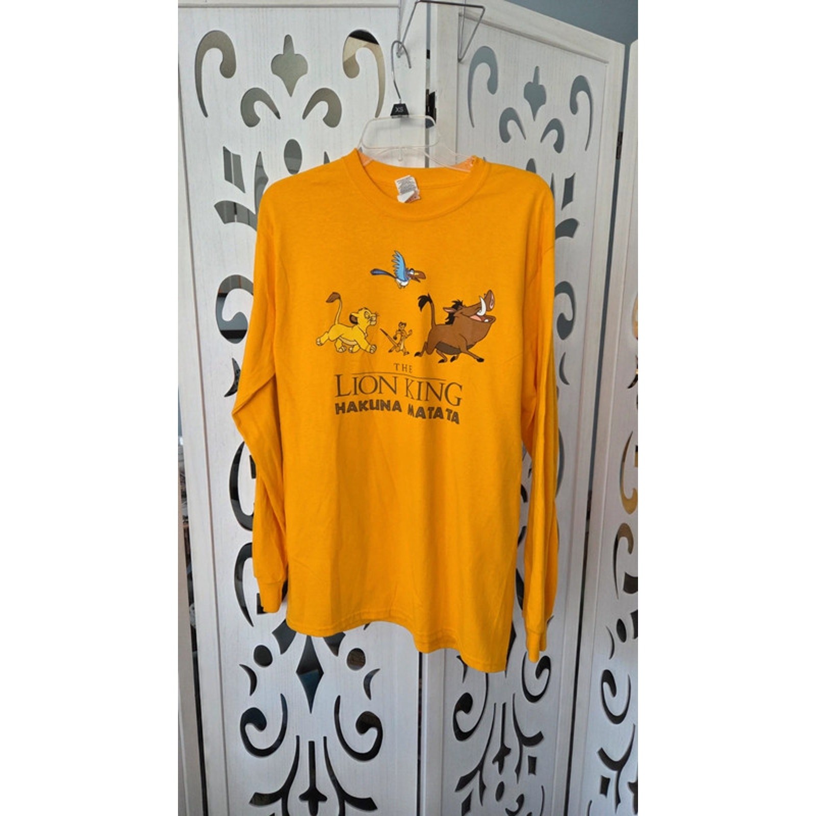 Disney Lion King Hakuna Matata Simba Timon Pumbaa Long Sleeve T-Shirt Medium