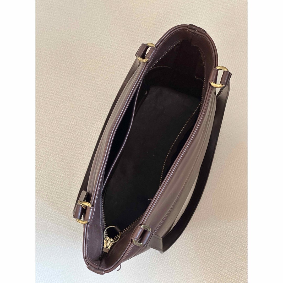 Vintage Coach Leather Shoulder Bag Brown 29.5cm 11.6in Glove Leather USA