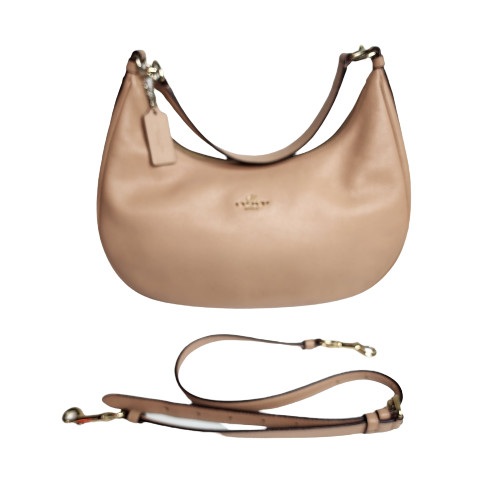 COACH HOBO Purse Lorie shoulder bag Canyon Tan Orange Silver Gold Hdwr Leather