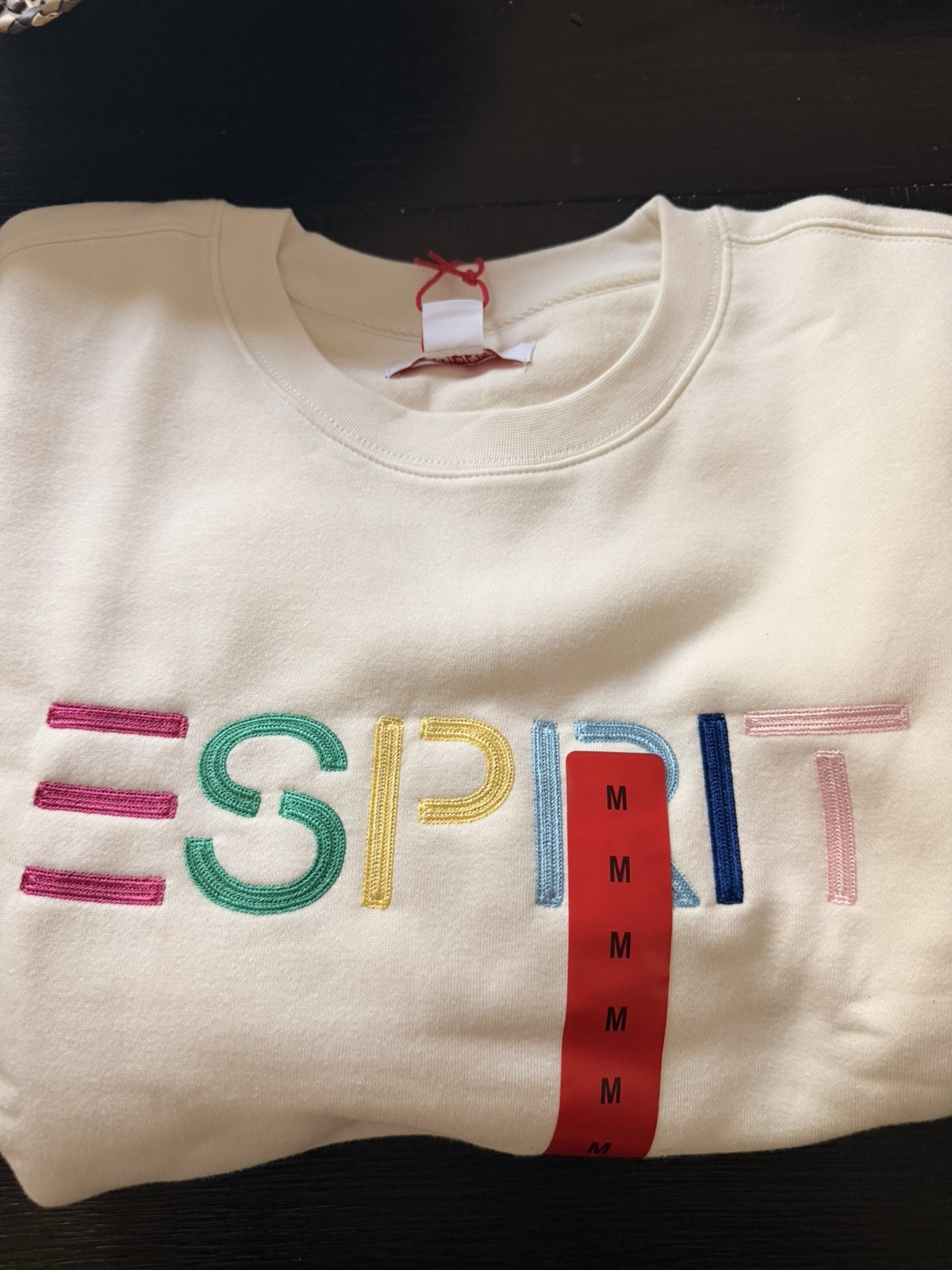 Esprit Costco Crewneck Sweatshirt 3 Pack MEDIUM Blue Green White Retro Logo NWT