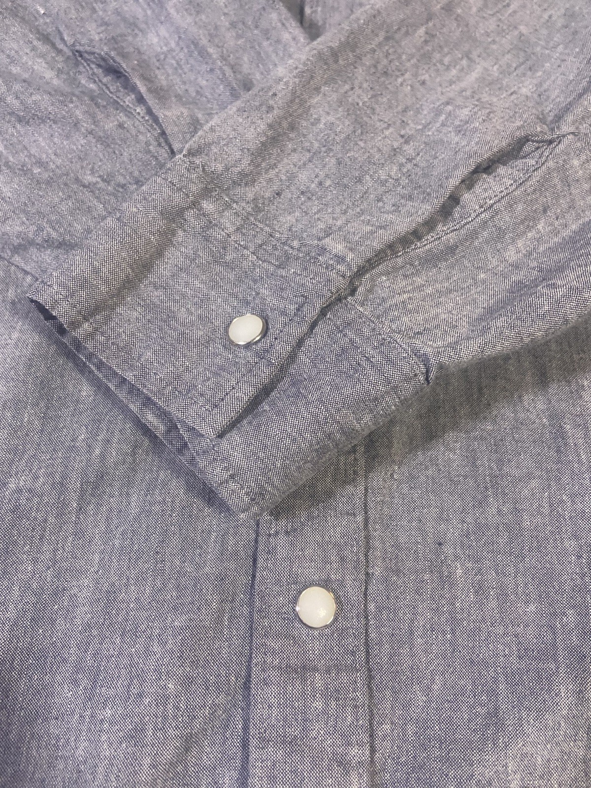 Plainsman Mens Pearl Snap Western Button Down Long Sleeve Shirt SIZE XL
