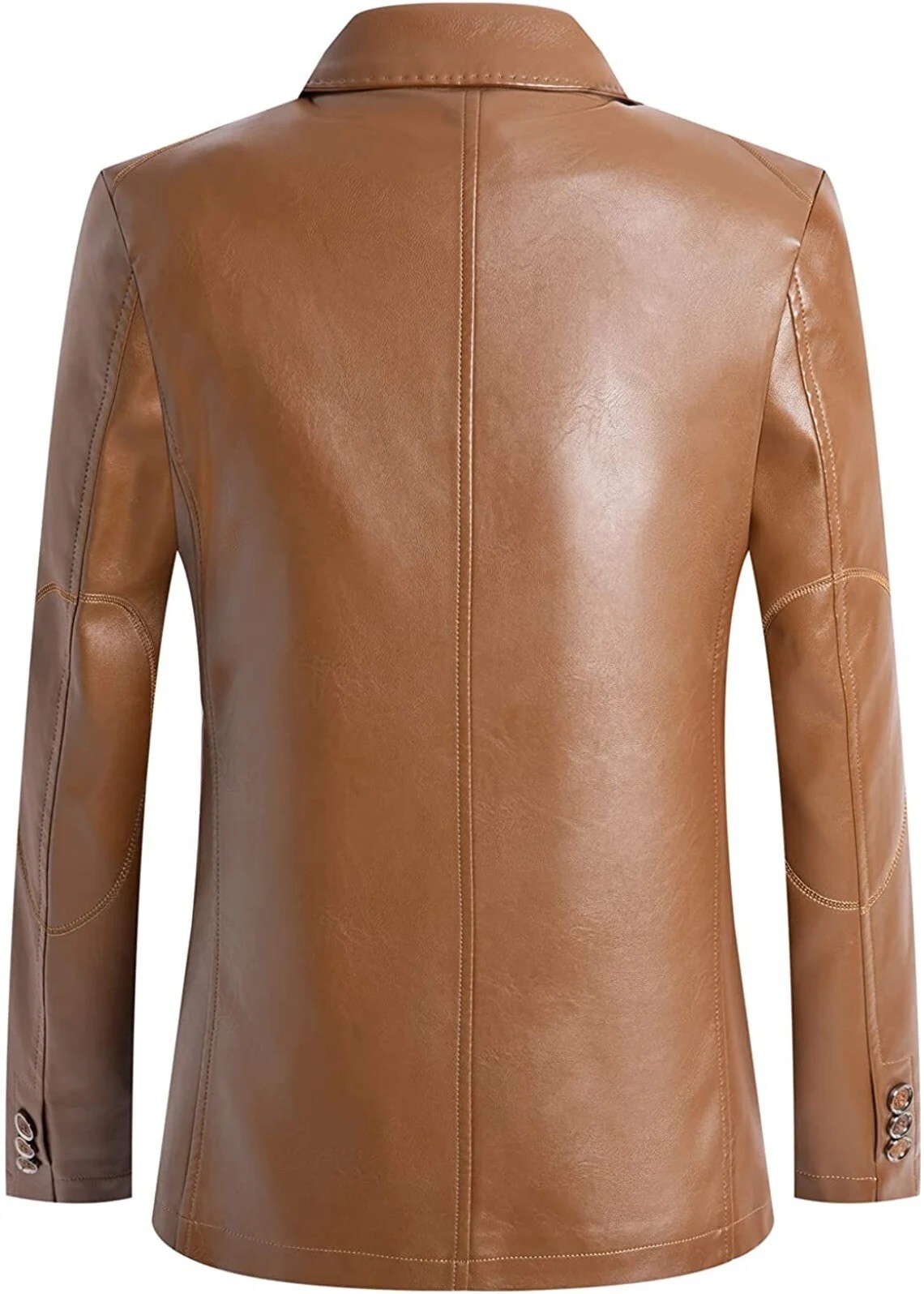 Real Lambskin Leather Blazer For Men Slim Fit Business Meeting Wear Coat MB13a