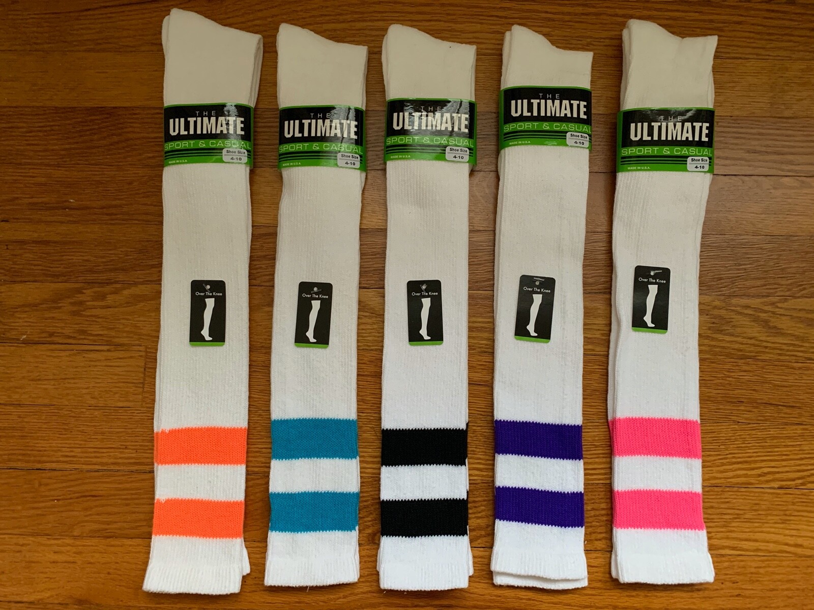 Ultimate Cotton Striped Long Socks Over The Knee 27.5″