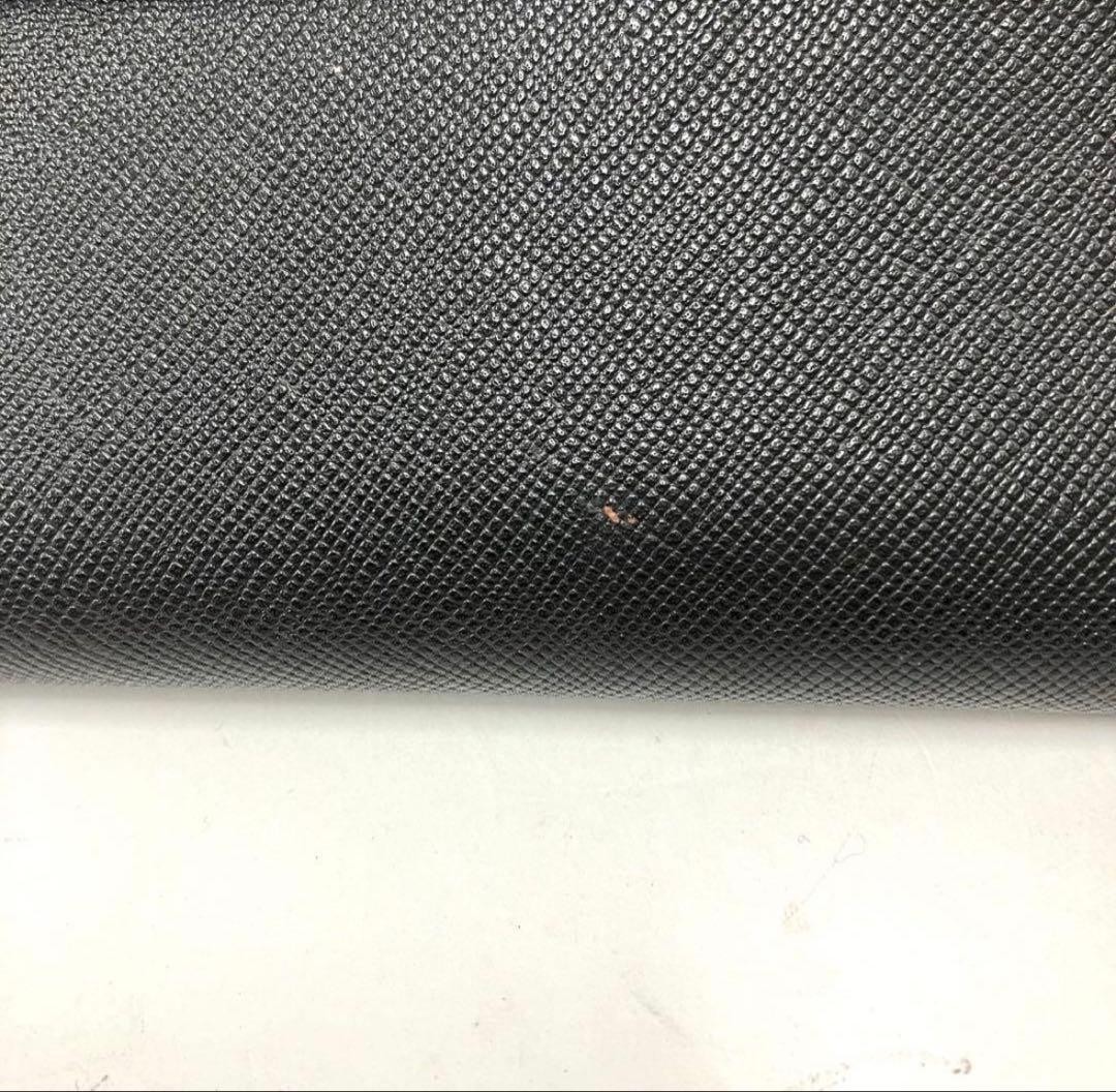 Popular PRADA Prada Bifold Wallet Triangle Plate Saffiano Leather Black