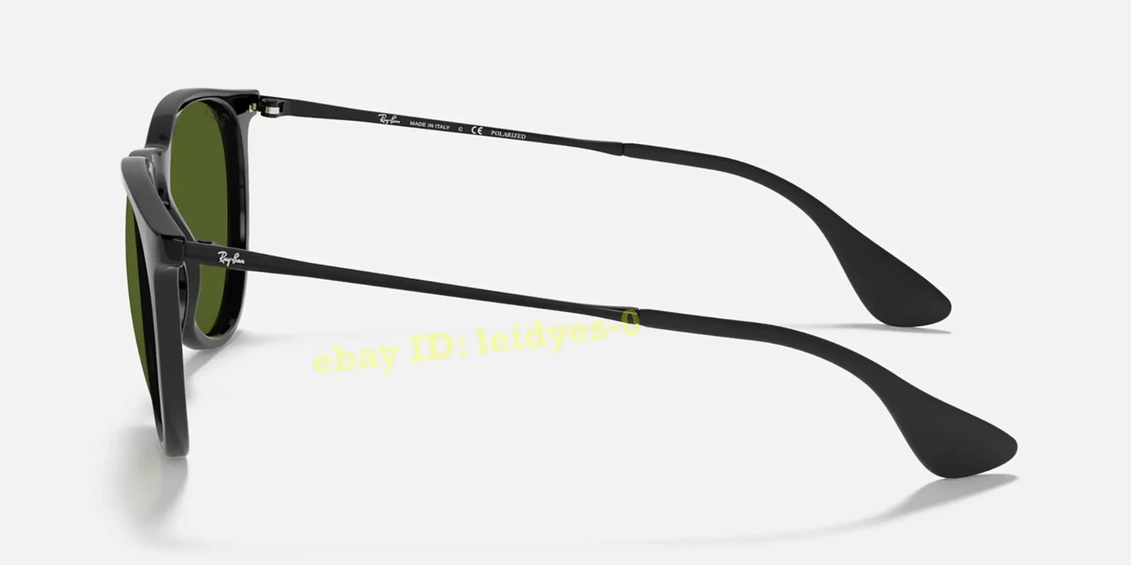 Ray-Ban Erika Classic RB4171 Polarized Sunglasses Black G-15 Green UV 54-18