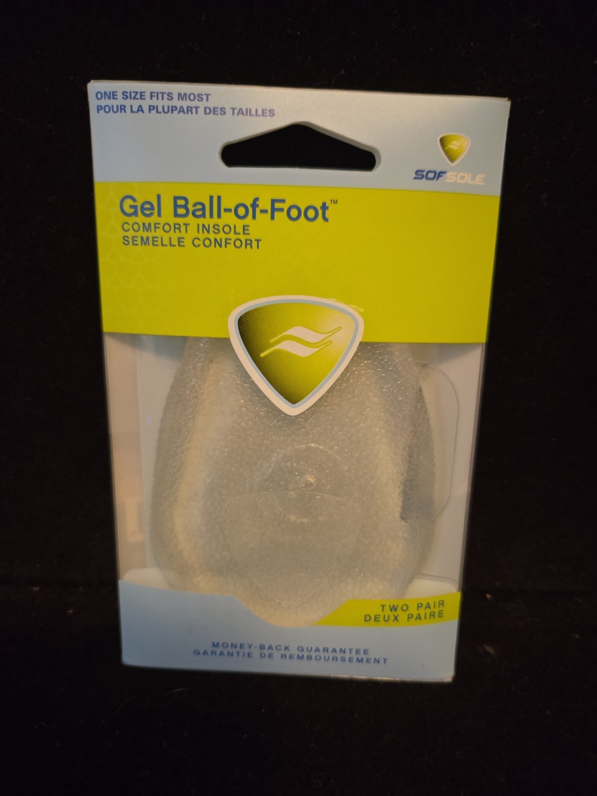 Sofsole Gel Ball Of Foot Comfort Insole Two Pair One Size