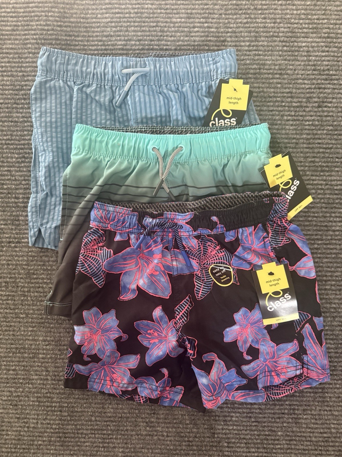 Lot of 3 NWT Art Class Boys Swim Trunks Size S 6/7 Target Board Shorts Floral