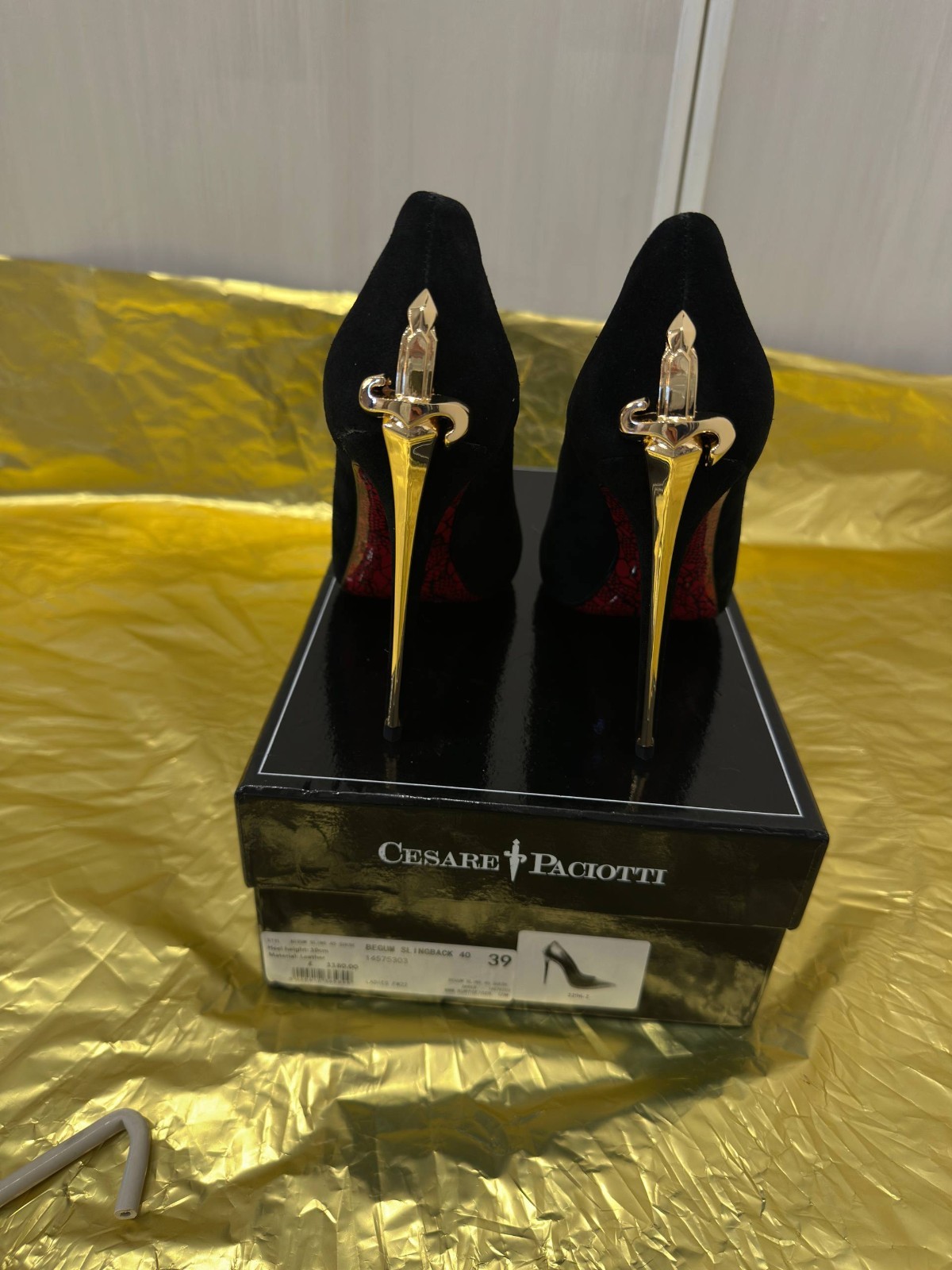 Cesare paciotti dagger heels Lady Dagger Heel EU 39 Gold Swords