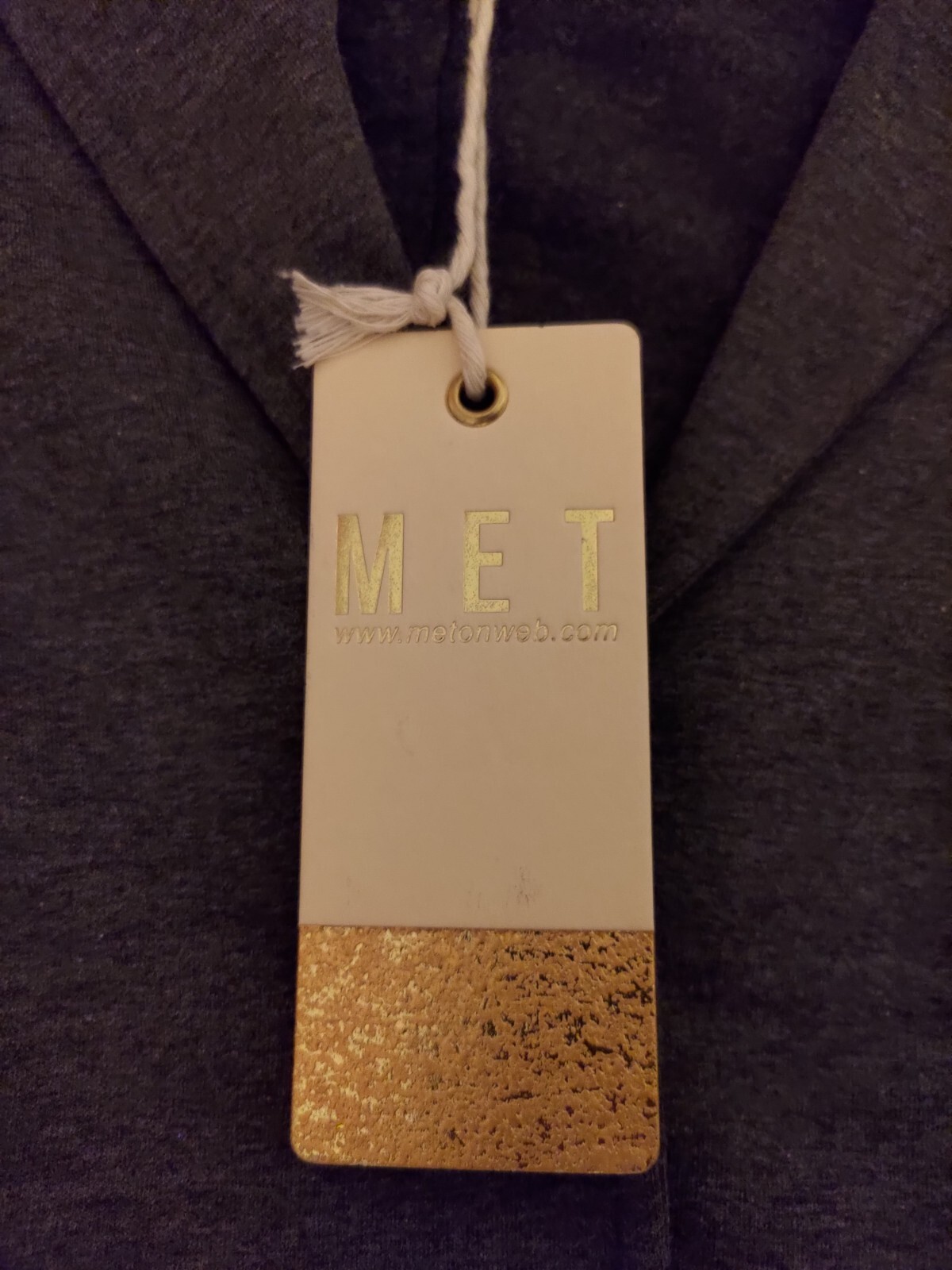 Met Grey Gauze Stretch Sweatshirt Coat