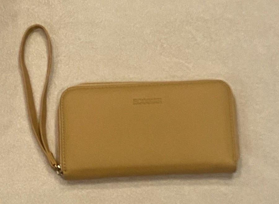 New! ECOSUSI Yellow Gold Backpack Purse & Matching Wristlet Wallet PU Leather
