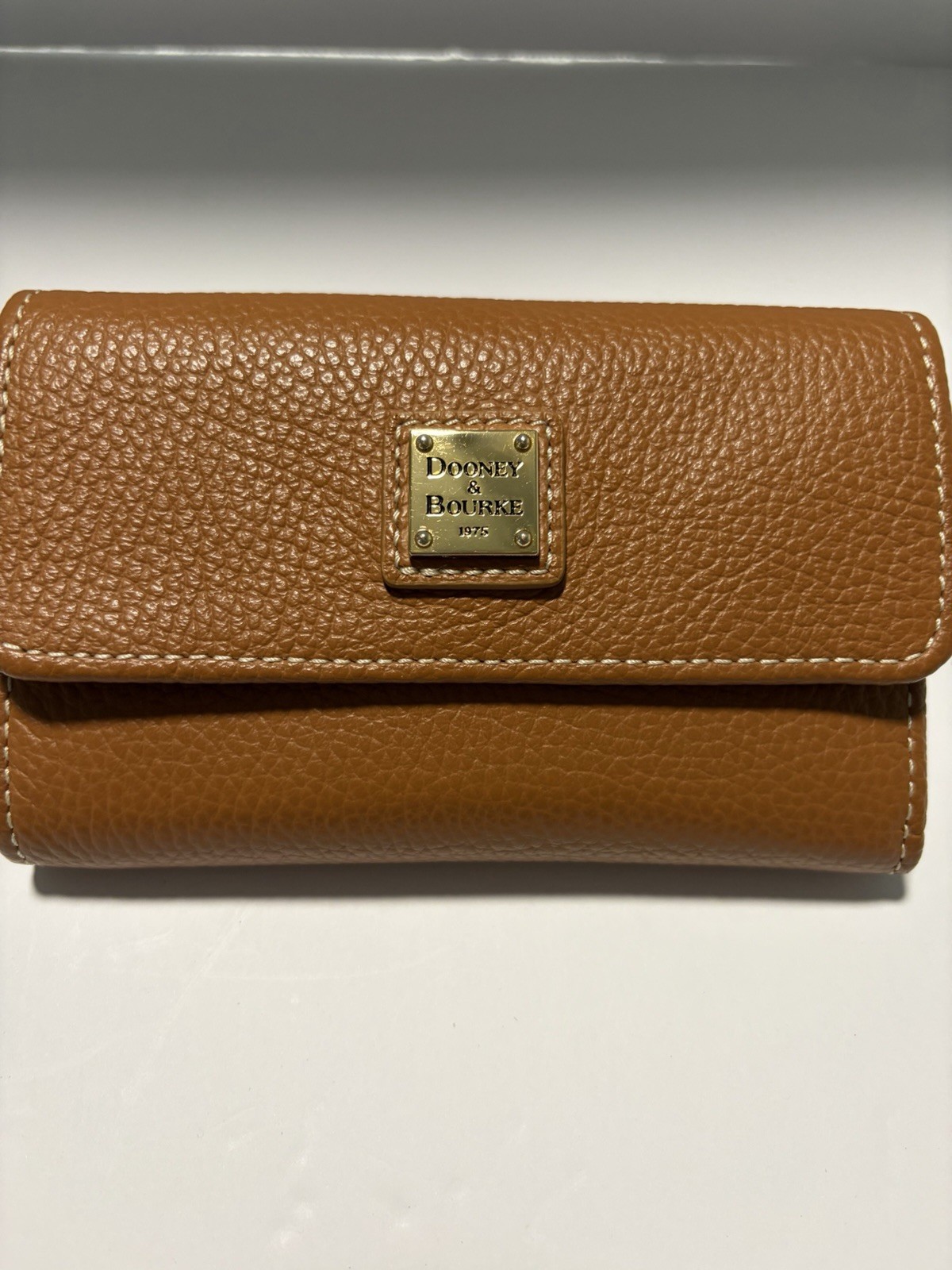 Dooney & Bourke Lucca Leather Satchel In Caramel W/Matching Lucca Flap Wallet